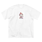 ankoro_mochiのニット帽をかぶったシロクマ ビッグシルエットTシャツ