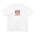 tekuteku333の美しいカクテルで酔わせて ビッグシルエットTシャツ