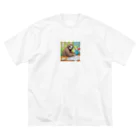 hobopoの"A Sloth Trying Various Things"  ビッグシルエットTシャツ