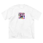 カラフルパンダズのカラフルパンダ大集合！ Big T-Shirt