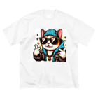 breguetfezのふぁんきーきゃっと ビッグシルエットTシャツ