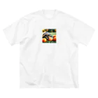 saijo79のオレンジミドリガメ ビッグシルエットTシャツ