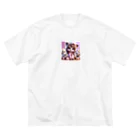 プリンゴブリンのかわしいいぬ3匹目 ビッグシルエットTシャツ