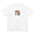 Smileのお花のイラストグッズ ビッグシルエットTシャツ