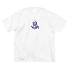 WING_0101の和風サメちゃんグッズ ビッグシルエットTシャツ