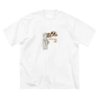 sagarooのサモトラケの三毛（文字あり） ビッグシルエットTシャツ