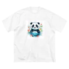waterpandaの水中のパンダ ビッグシルエットTシャツ