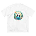 waterpandaの水辺のパンダ ビッグシルエットTシャツ