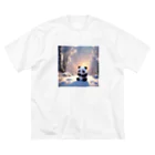 waterpandaの冬景色とパンダ Big T-Shirt