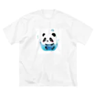 waterpandaの水に落ちるパンダ ビッグシルエットTシャツ