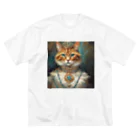 esmeralda64のパライバトルマリンの瞳の猫 ビッグシルエットTシャツ
