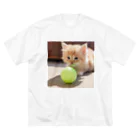 SkyBlueのもふもふな子猫 ビッグシルエットTシャツ