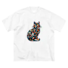 Cat's Canvasの幾何学模様の猫 Big T-Shirt