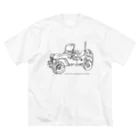 ファンシーTシャツ屋のJeep イラスト ライン画 Big T-Shirt