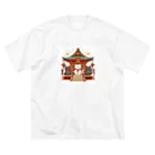 「動物ミリ屋」の笑福 ビッグシルエットTシャツ