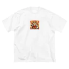 kaiminsapoのキング琉球　ビックリマン風 ビッグシルエットTシャツ