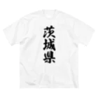 着る文字屋の茨城県 （地名） ビッグシルエットTシャツ