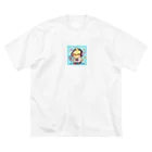 音楽ルー106のかわいいヒヨコ ビッグシルエットTシャツ