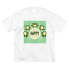 カエルグッズのHAPPYカエル5匹 Big T-Shirt