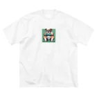 barisukaのゲーム中毒のブルドッグ ビッグシルエットTシャツ