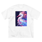 AQUAMETAVERSEの鮮やか鶴鳥　エンジェル717 2065 ビッグシルエットTシャツ