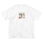 kumama07のキュートなわんちゃん ビッグシルエットTシャツ