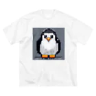 hakusyuuの優しい眼差しペンギン ビッグシルエットTシャツ