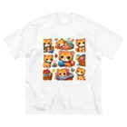 yos-1292583のねこニコばん ビッグシルエットTシャツ