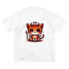 zuuu-の♪地獄から召喚された悪魔猫♪ ビッグシルエットTシャツ