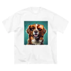 AQUAMETAVERSEのサングラスをかけた、かわいい犬 Marsa 106 Big T-Shirt