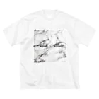 Infinite AtlantisのInfinite Atlantis (white marble) ビッグシルエットTシャツ