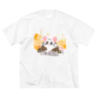 🕊相沢しあ🐈@ω愛好会のやわげねずみ ビッグシルエットTシャツ