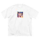 MIYAMIの「ほっぺたん」シリーズ（なんでなん？）　 ビッグシルエットTシャツ