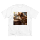 ponazuの帰りを待つ犬 ビッグシルエットTシャツ