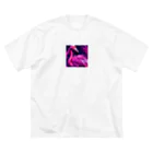 Kokoro-nagomu-Nagomiのフラミンゴ16 ビッグシルエットTシャツ