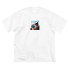 jkmurataのパールネックレス大好きなカッコいいねこがシドニーオペラハウス前にて Big T-Shirt