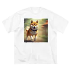 Ricky-Rickyのやんちゃな柴犬 ビッグシルエットTシャツ