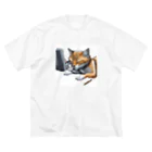 RaVaの犬と猫 ビッグシルエットTシャツ