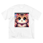 yos-1292583のねこニコばん ビッグシルエットTシャツ