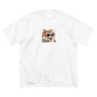 Ryu_1055のワイルドキャット ビッグシルエットTシャツ