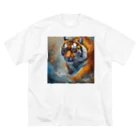 Isaiah_AI_Designの精力的なトラ Big T-Shirt