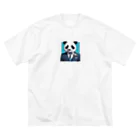 crazypanda2のビジネスパンダ ビッグシルエットTシャツ