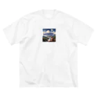 AQUAMETAVERSEの山の美しい風景　なでしこ1478 ビッグシルエットTシャツ