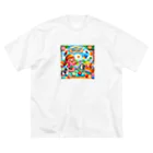 ほっこり絵音舎のいっしょにえいご！ Big T-Shirt