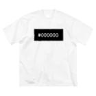 #ffffffの#000000 ビッグシルエットTシャツ