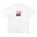 Kousuke2の猫侍 ビッグシルエットTシャツ