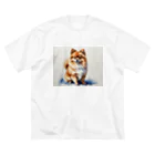 Animal Illustration shopのポメラニアン　Pomeranian　水彩画風 Big T-Shirt