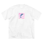 h-maedaのキュートなクジラのイラスト ビッグシルエットTシャツ