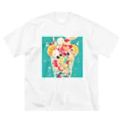 AQUAMETAVERSEの華やかな果実のシンフォニー Marsa 106 ビッグシルエットTシャツ