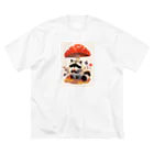 AQUAMETAVERSEのアライグマのお食事　Hime  2530 ビッグシルエットTシャツ